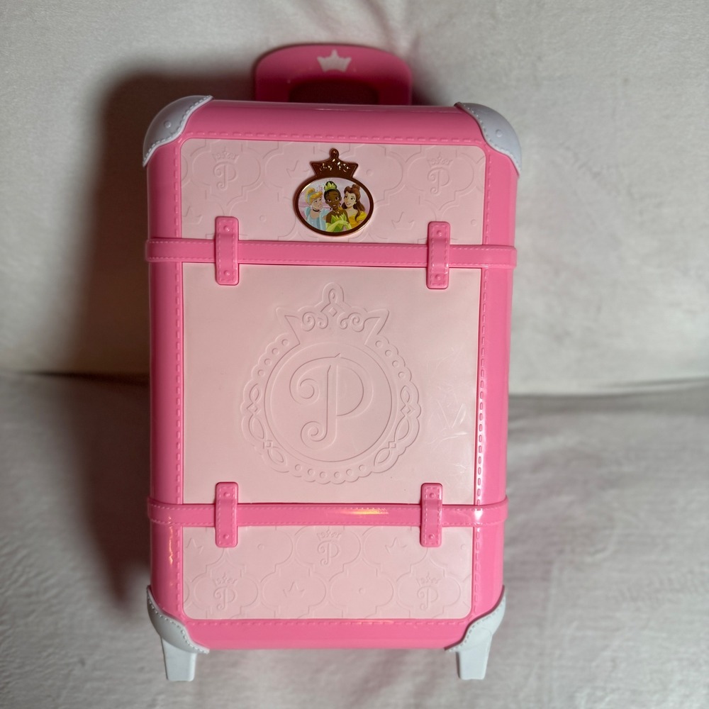 Disney Princess Kids Rolling Suitcase Pink Carry On Travel Luggage Toddler